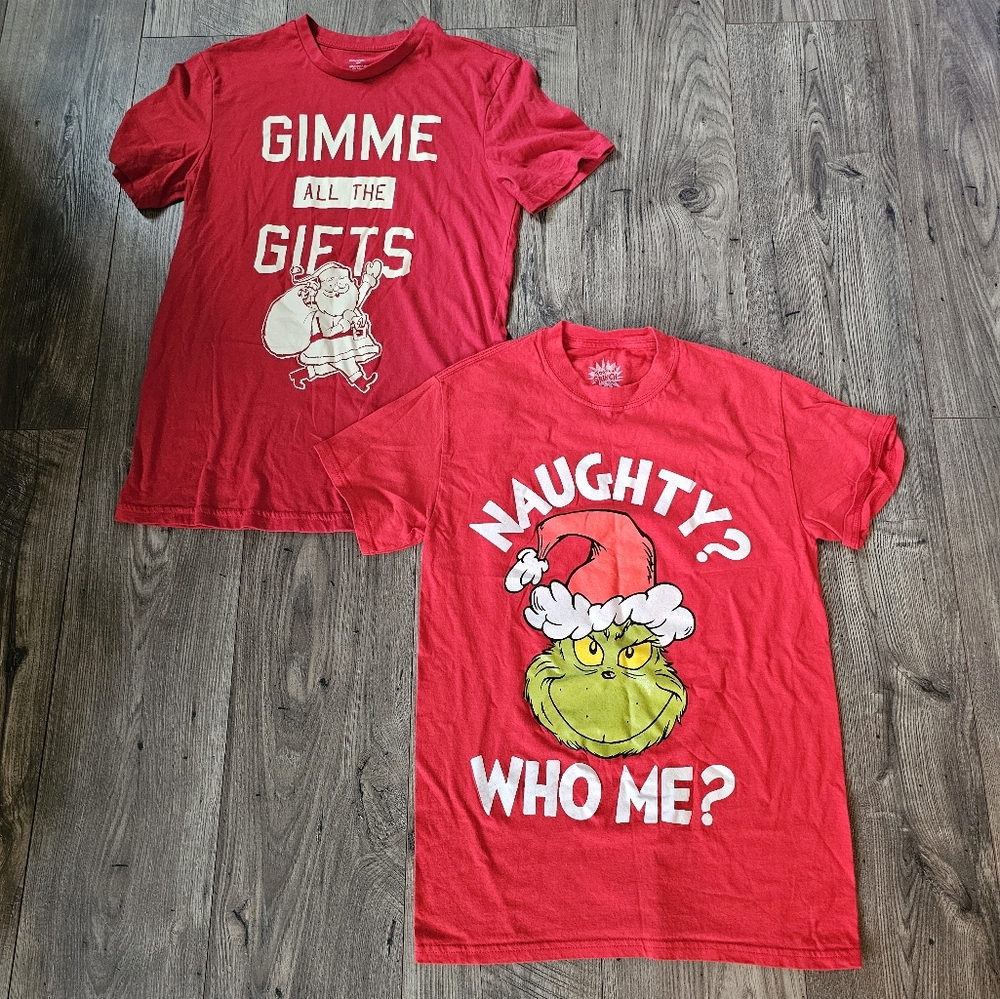 Christmas shirts jerseys x2. Unisex. The grinch